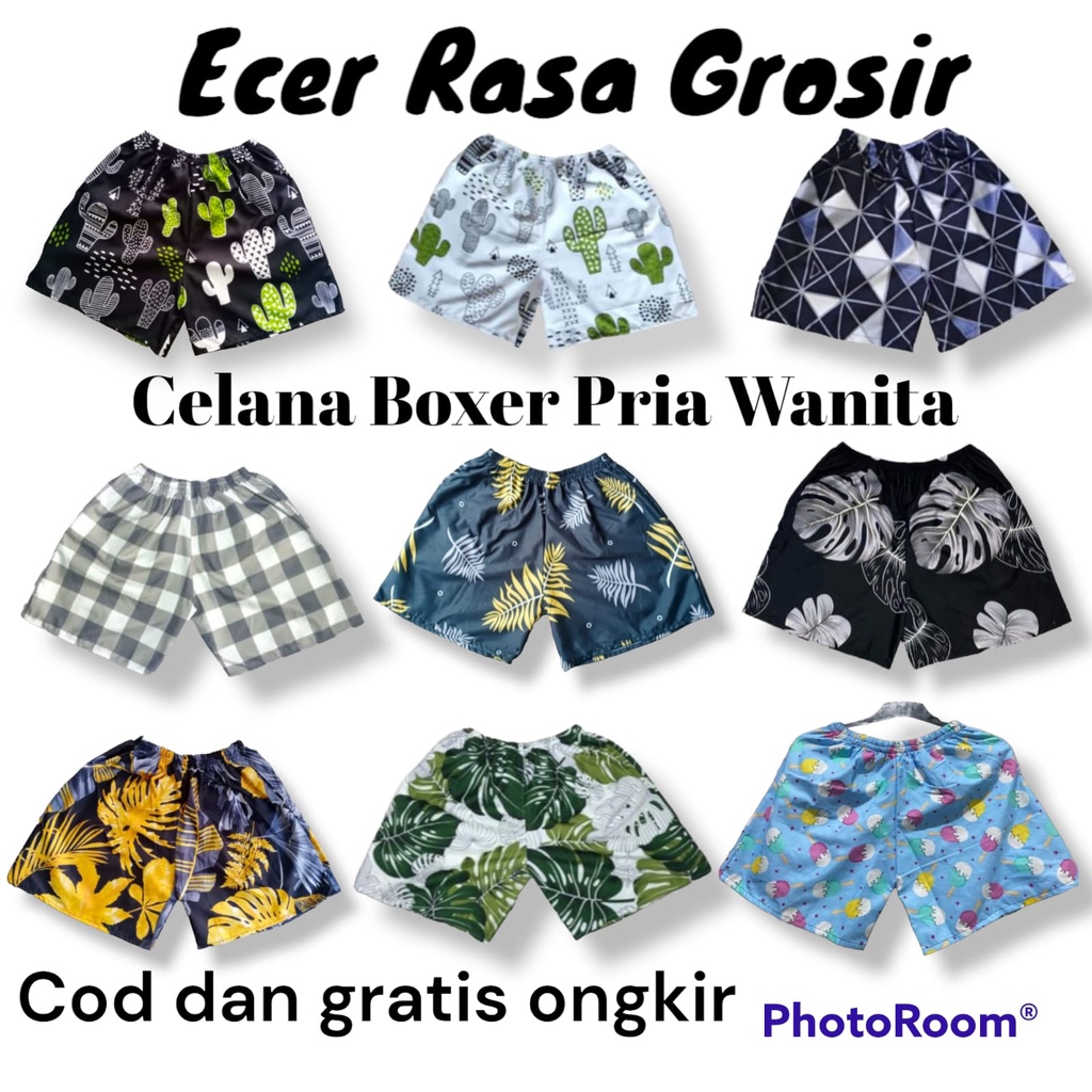 Celana Boxer Pria Wanita