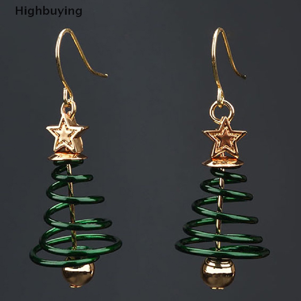 Hbid Statement Anting Pohon Natal Untuk Wanita Santa Claus Snowman Drop Earrings Glory