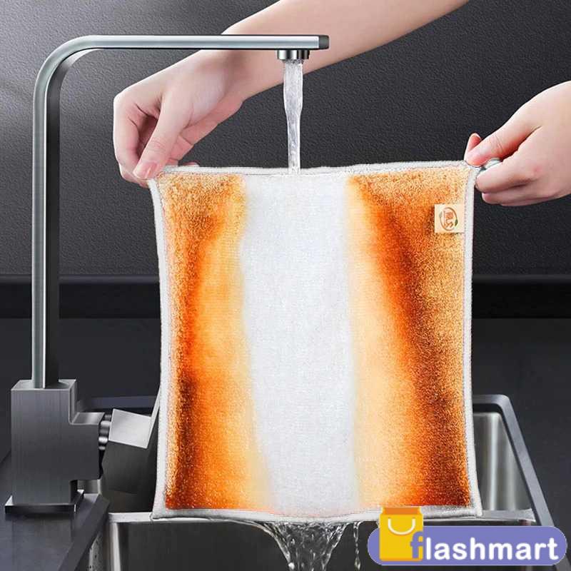 Flashmart Kain Lap Dapur Microfiber Cleaning Cloth 18x22cm 3 PCS - J146