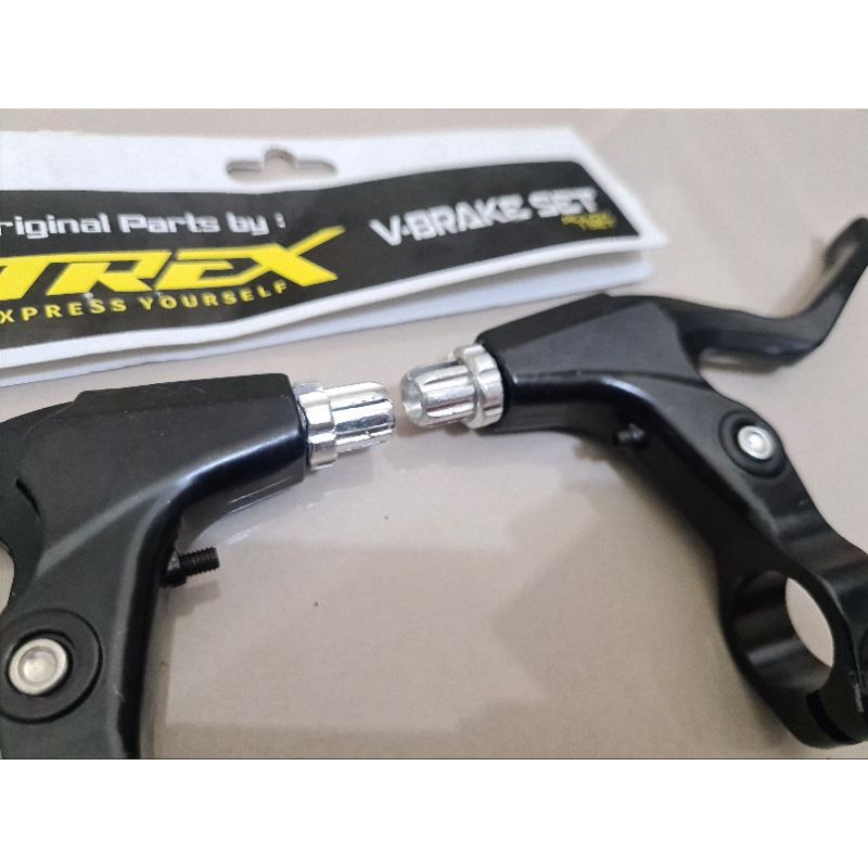 SEPASANG HANDLE REM SEPEDA FULL ALLOY BRAKE LEVER TUAS REM TREX ALUMINIUM SEPEDA MTB LIPAT SELI