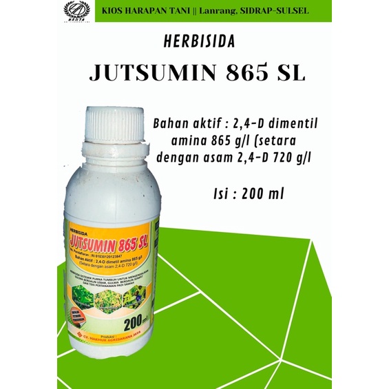 (Herbisida/Racun Rumput) JUTSUMIN 865 SL 200 ml