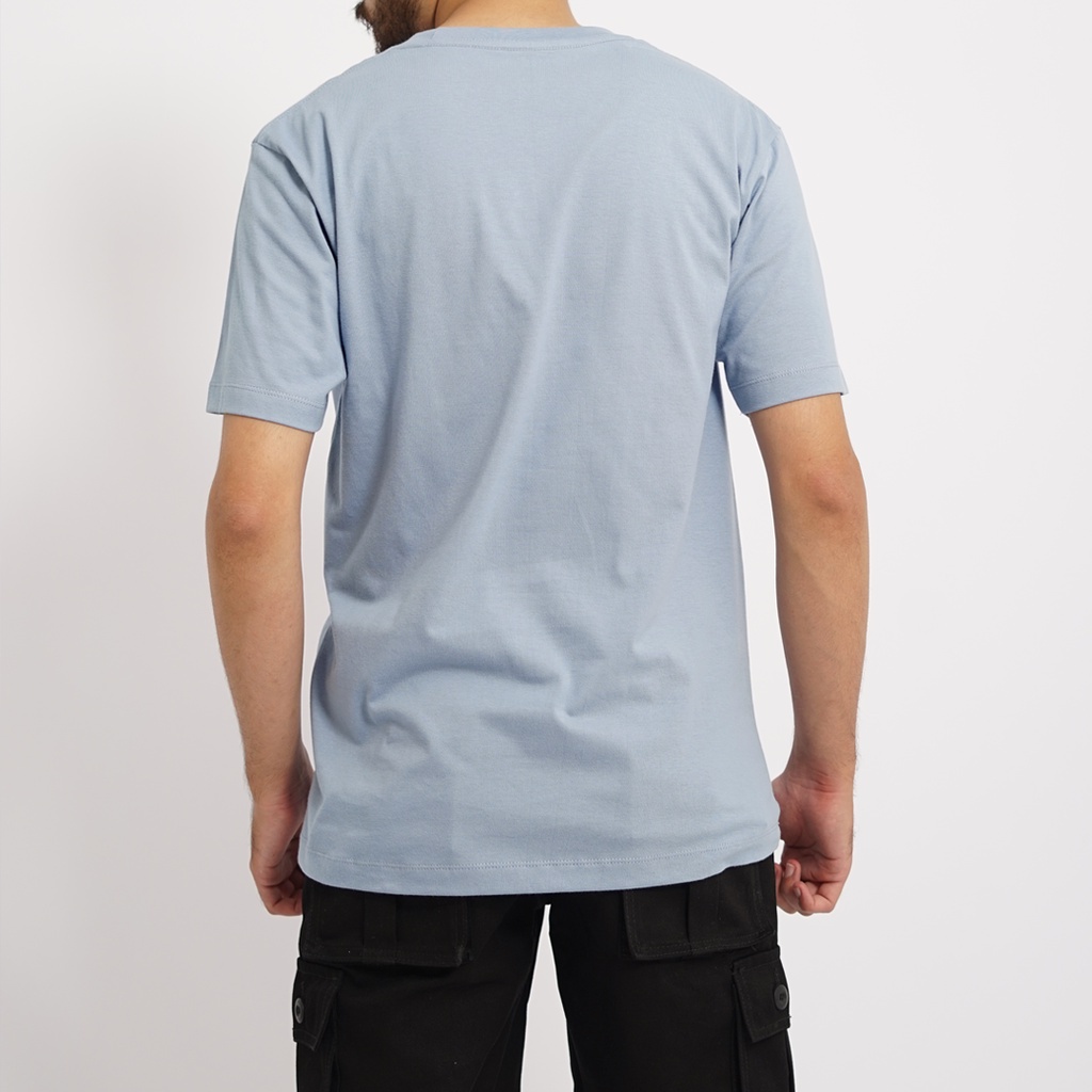 PLAIN Basic T-Shirt - Dusty Blue (Kaos Polos Reguler Cotton 30s)