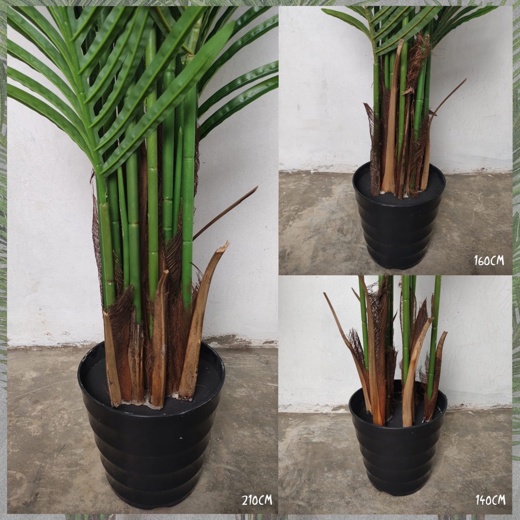 1 PAKET RB6047 TANAMAN PLASTIK PALM PAKIS JUMBO TINGGI 140 DAN 160 TANAMAN ARTIFICIAL DEKORASI RUMAH