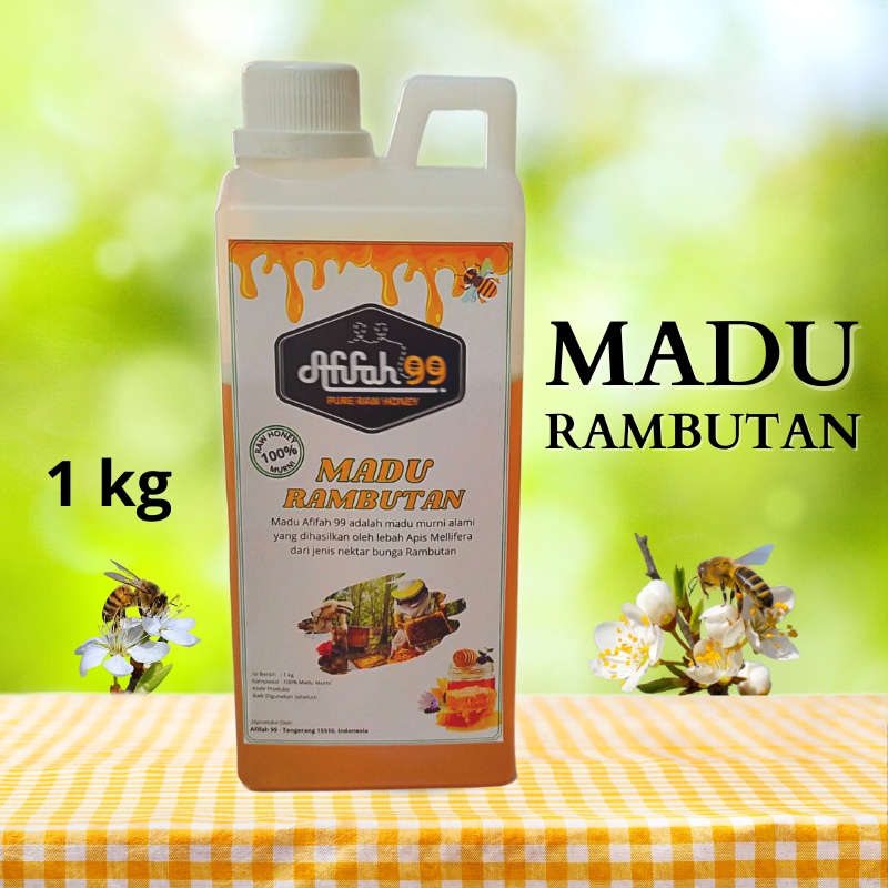 

Madu Murni Afifah 99 (1kg) Madu Rambutan - Madu Asli Grade A 100% Alami Pure Natural Raw Honey