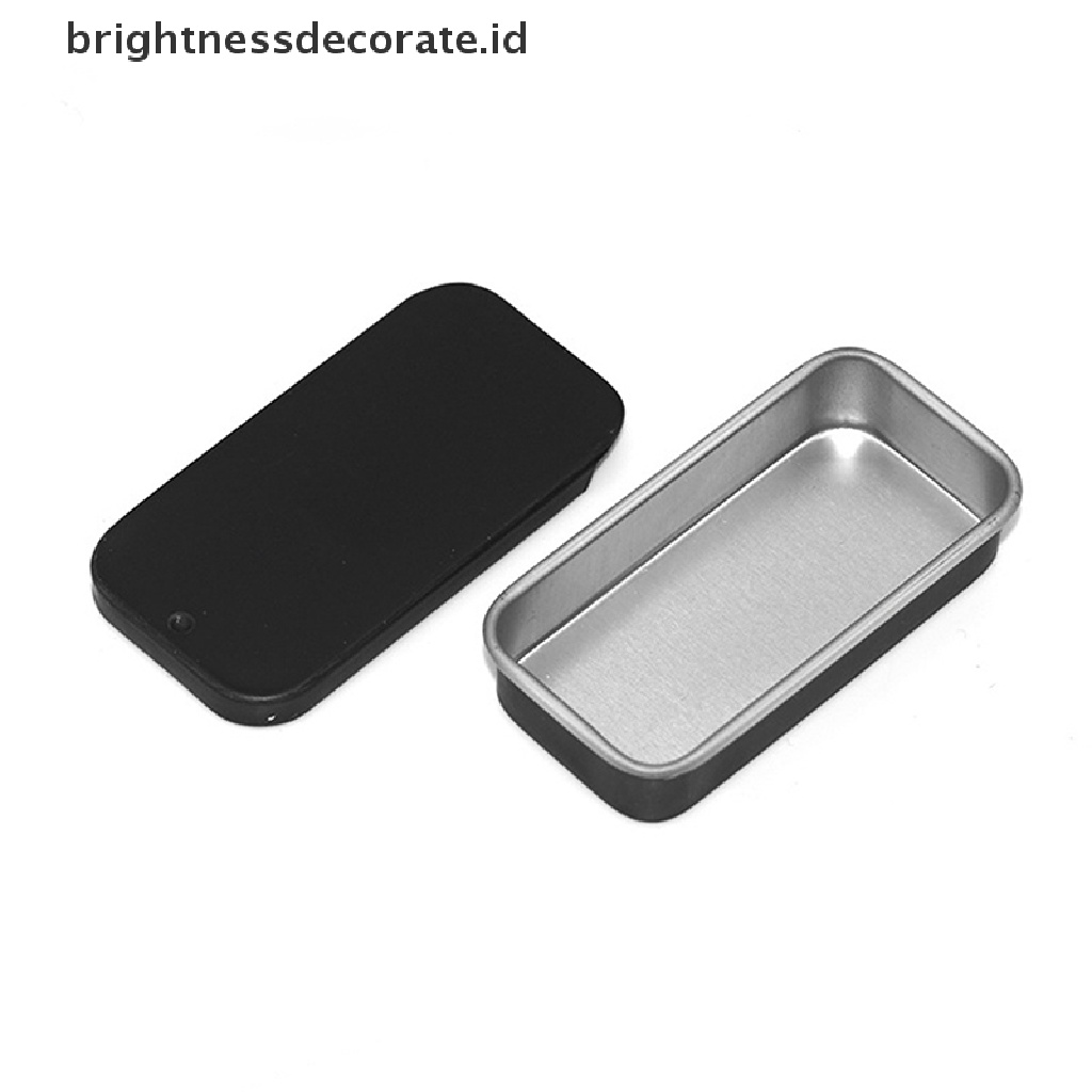 [Birth] Metal Rectangular Kosong Mini Tin Box Tinplate Push Candy Pill Cases Kotak Penyimpanan [ID]