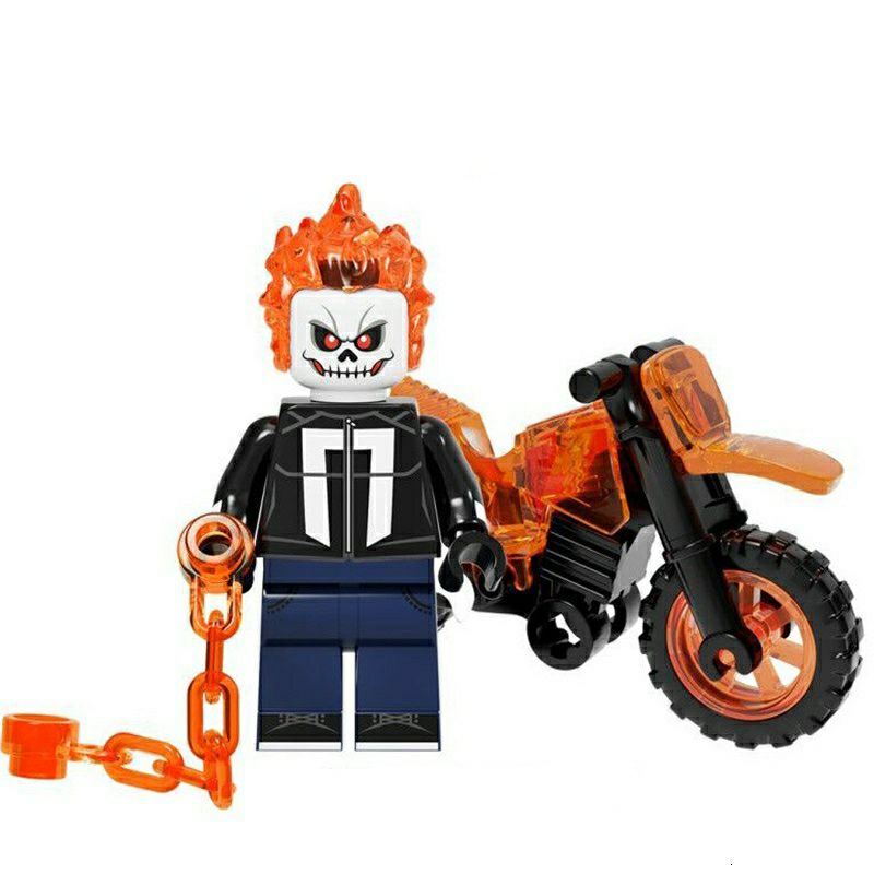 Mainan Balok Susun Minifigure Ghost Rider | Roberto Reyes Gabriel Luna Figure | Agents of S.H.I.E.L.