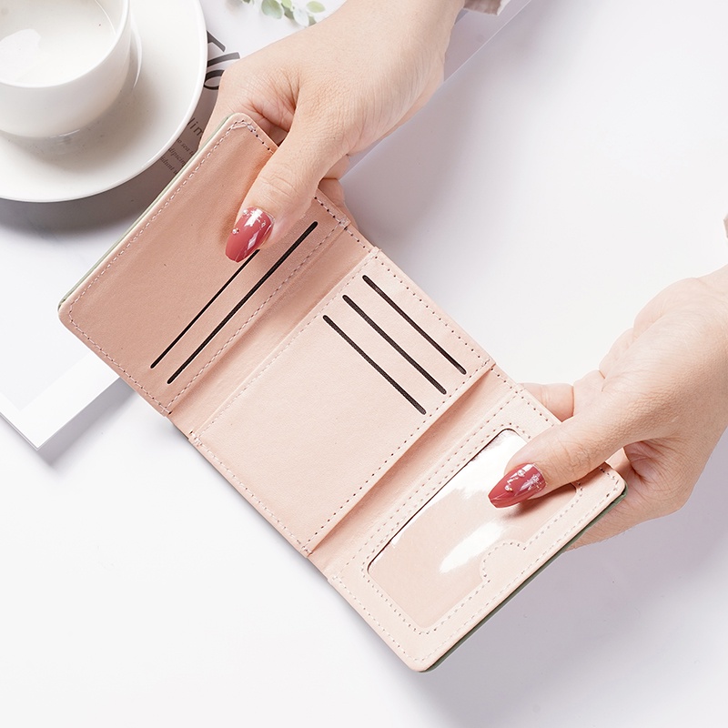 Dompet Lipat Wanita Dompet Lipat kasual Multifungsi Women Wallet Cewek Murah Korean Style Azgalery D102