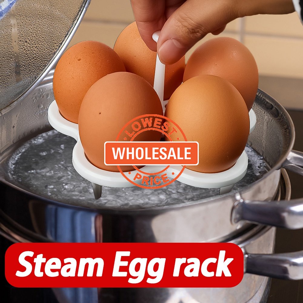 [Harga Grosir] Vertical Egg Tray Peralatan Masak Dapur Panci Kesehatan Rumah Tangga Egg Cooker Plastik Bulat Kukus Berdiri Kreatif Pengukus Makanan Rak Telur Kukus Multifungsi