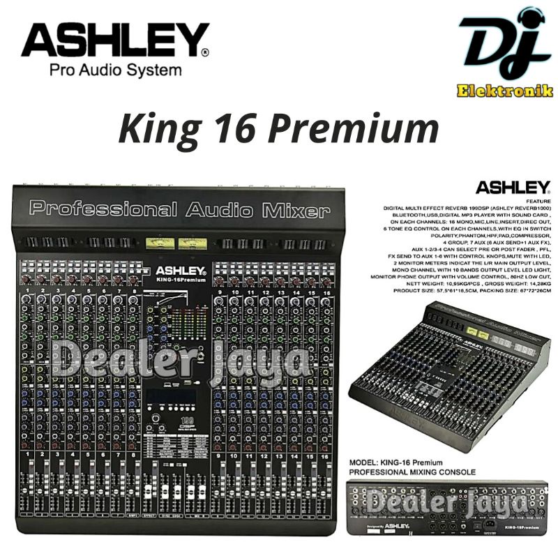 Mixer Analog Ashley KING 16 PREMIUM / KING16 PREMIUM - 16 channel