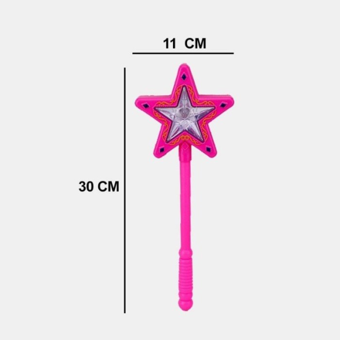 MAINAN ANAK TONGKAT MAHKOTA PERI MAGIC WAND KADO PEREMPUAN PRINCES LAMPU SUARA