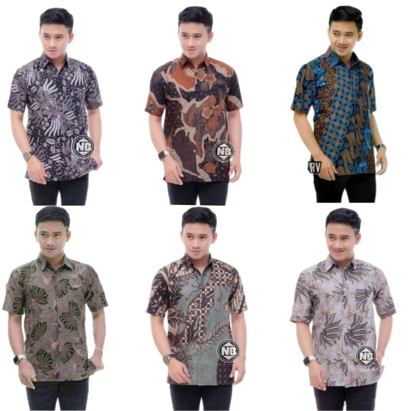 BAJU BATIK PRIA LENGAN PENDEK BATIK PRIA HEM BATIK ATASAN BATIK ORI BATIK RL JAYA KEMEJA BATIK PRIA MODERN TRADISIONAL ARTIS BATIK PEKALONGAN