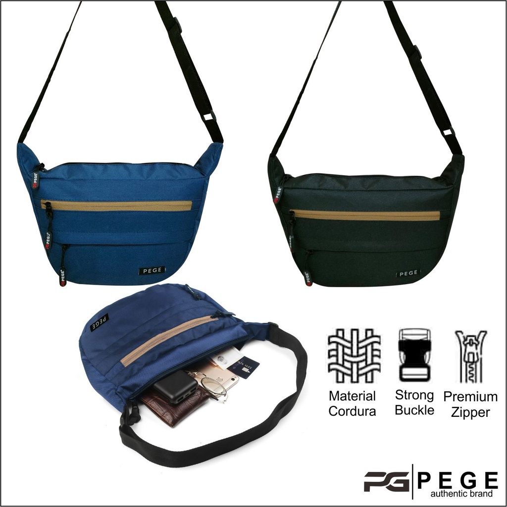 Tas Selempang PEGE Daiki Slingbag Pria Slempang Trendy Slingbag kasual - PG 8950