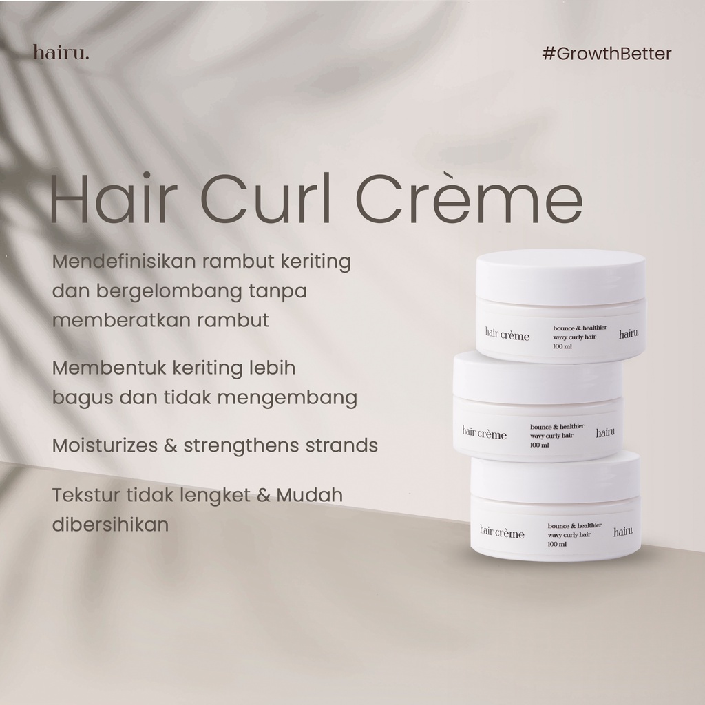 HAIRU HAIR CURL CREME by dr. Aghni Vitamin Rambut Keriting Gelombang Defining Cream