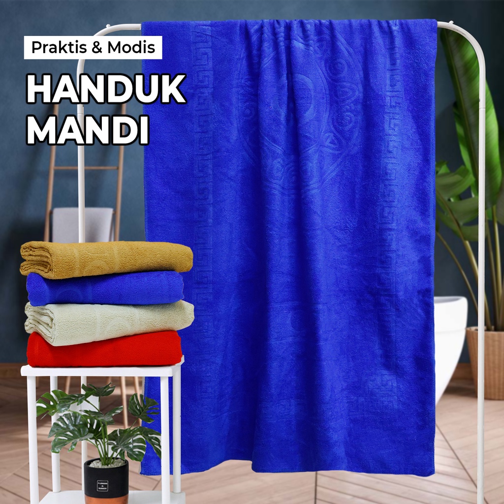 Handuk Mandi Gucci Jumbo Premium Motif Embos Terbaru Ukuran 70x140cm Bahan Polyester Dewasa Pria Wanita Perlengkapan Rumah Tangga Kamar Mandi Import - H10-C - 88Blanketstore