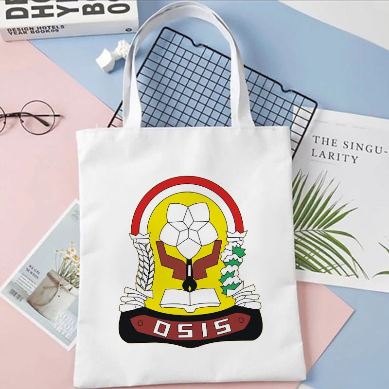 Tote bag Totebag Motif Kangen Sekolah Logo SD SMP SMA Lucu Goodie Bag Hampers Reuni (Bisa Tambah Nama)