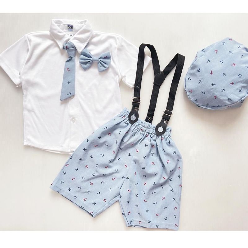 Setelan baju bayi laki laki/ Suspender Bayi 0-12 bulan/ Setelan anak laki laki/ One Set Baby Suspender/ One Set Baby Newborn