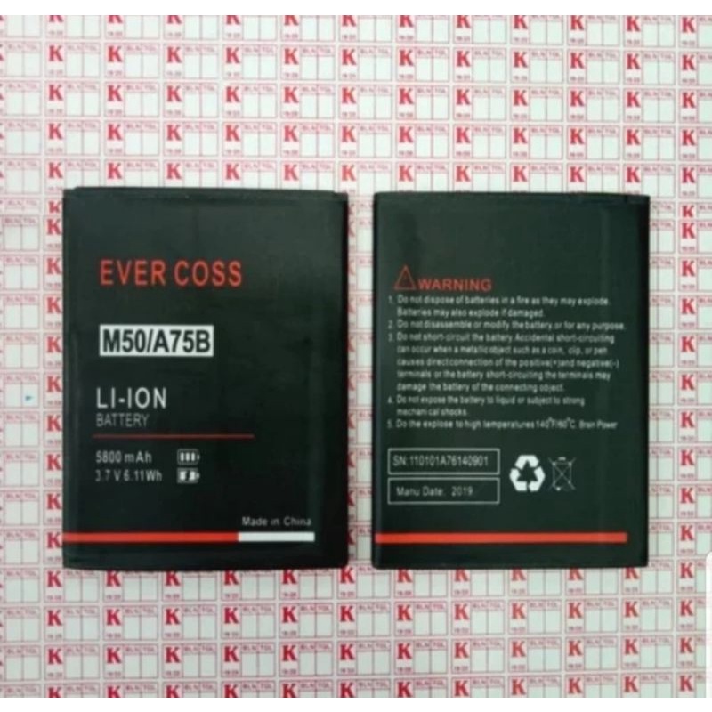 BATERAI BATRE BATTERY EVERCOSS M50 A75B M50 STAR M50A ORIGINAL