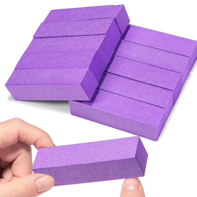 10pcs/set Purple Nail File Buffer Block Sanding Manicure Pedicure Nail Art Sanding Buffing Tools