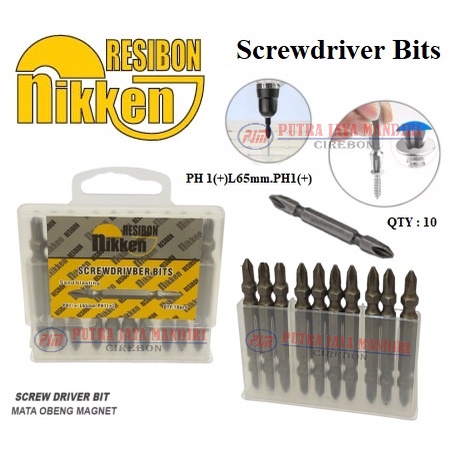 Nikken Mata Obeng PH 1x65 Mm / Screwdriver Bits PH 1x65 Mm / Mata Bor Obeng Magnet PH 1
