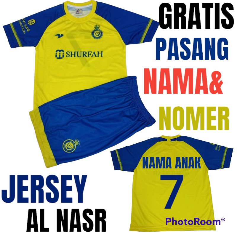 SETELAN JERSEY AL NASR/SETELAN JERSEY BOLA SPANYOL PIALA DUNIA QATAR 2022