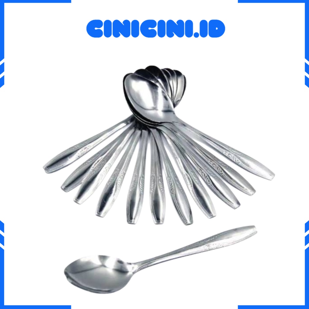 CINICINI Sendok Makan Stainless Isi 12 pcs