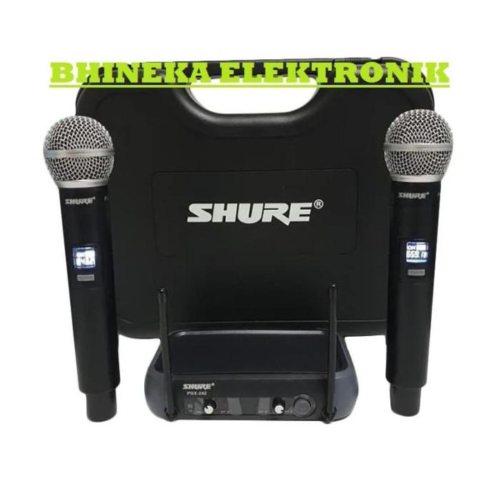 MIC WIRELESS SHURE PGX242 SHURE PGX 242 MIC PEGANG PEGANG