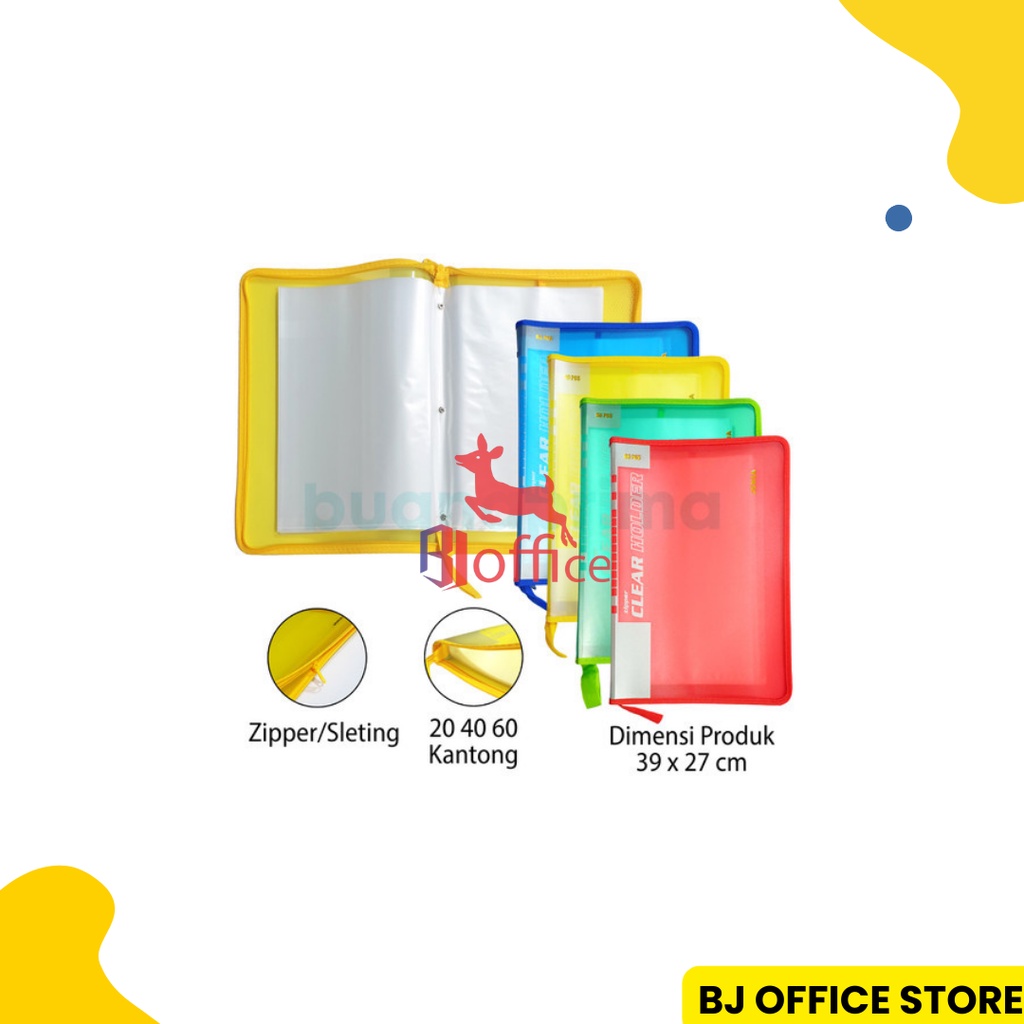 

Clear Holder Sleting / Clear Holder Zipper Jenia isi 20