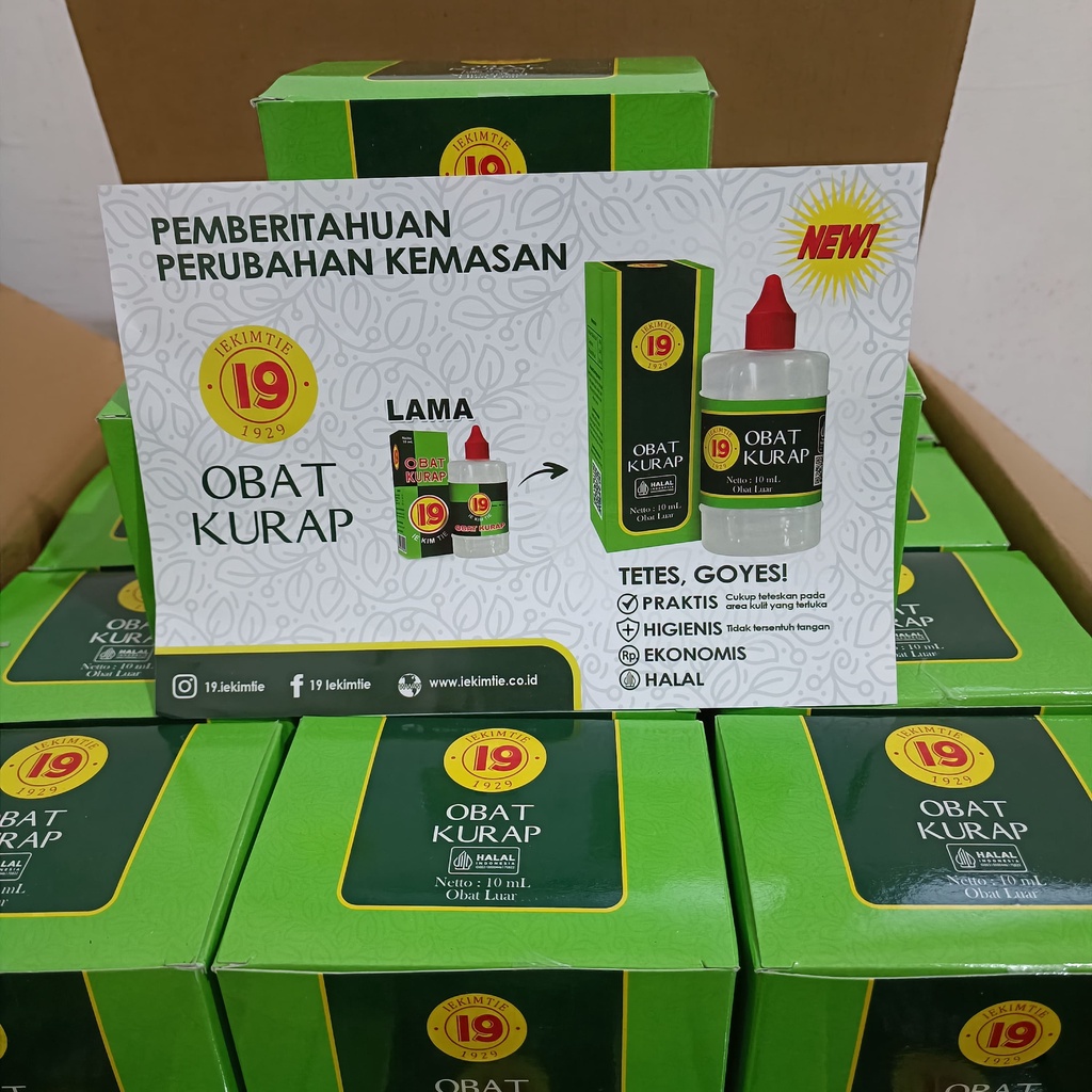 Kurap 19 (12 Pcs) Obat Cair Panu,Kadas,Jamur Pengganti Kalpanax & Mikorex