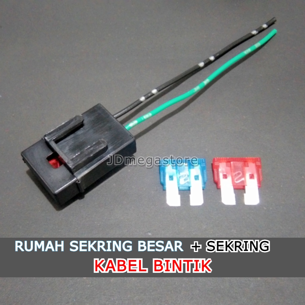 (Grosir/COD) Rumah Sekring Besar + Sekring 10A / 15A - KABEL BINTIK