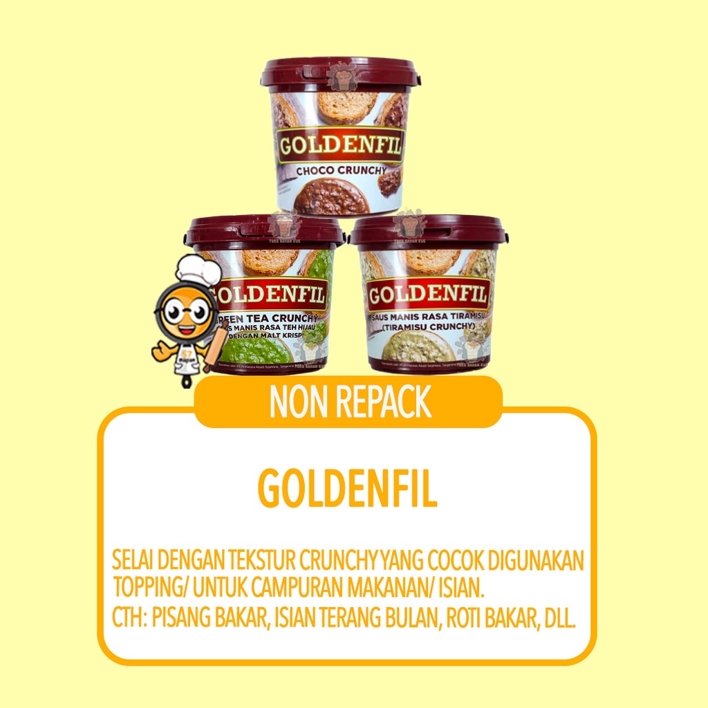 

SELAI GOLDENFIL CHOCO DAN TIRAMISU CRUNCY (PAIL : 1KG)