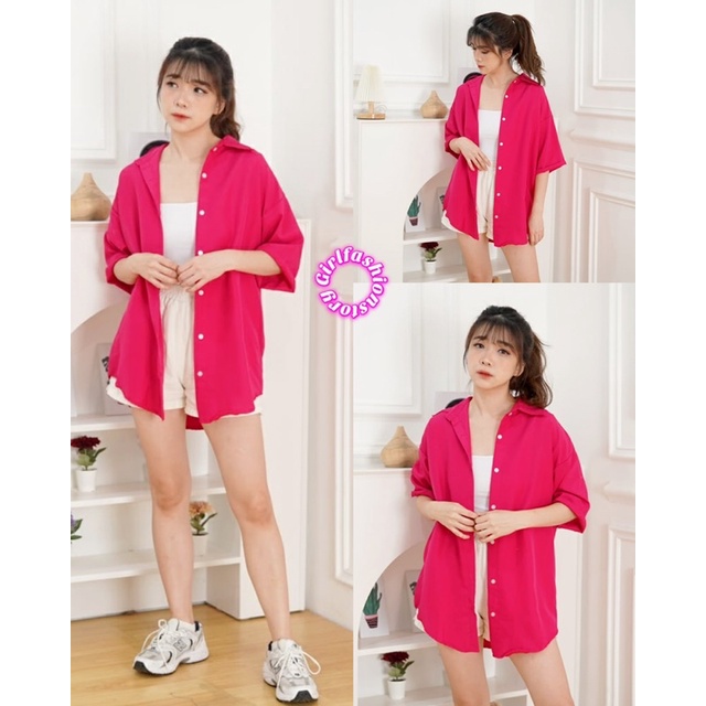 GFS DALE OVERSIZE KEMEJA OUTER SHIRT ATASAN WANITA