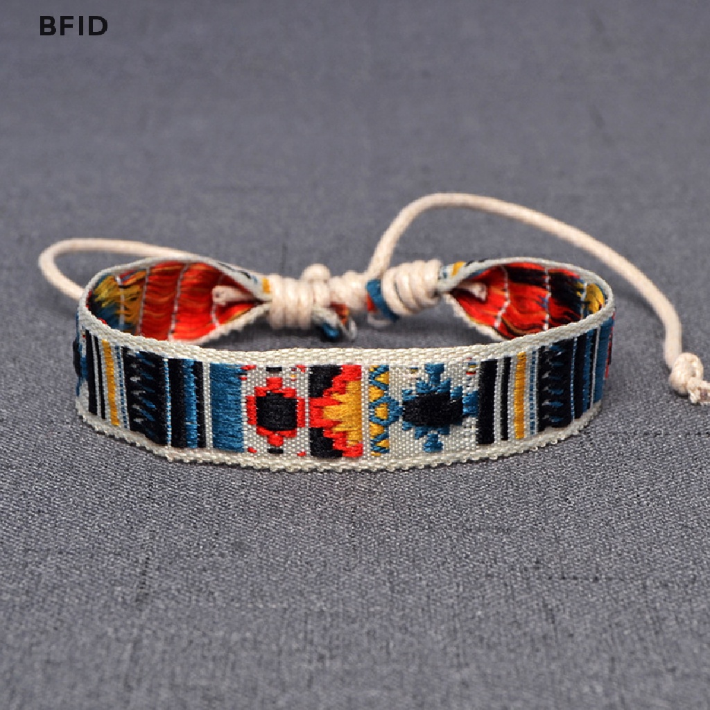 [BFID] Gelang Persahabatan Tali Tenun Gaya Bohemia Bahan Katun Handmade Charm Etnik Jewel [ID]