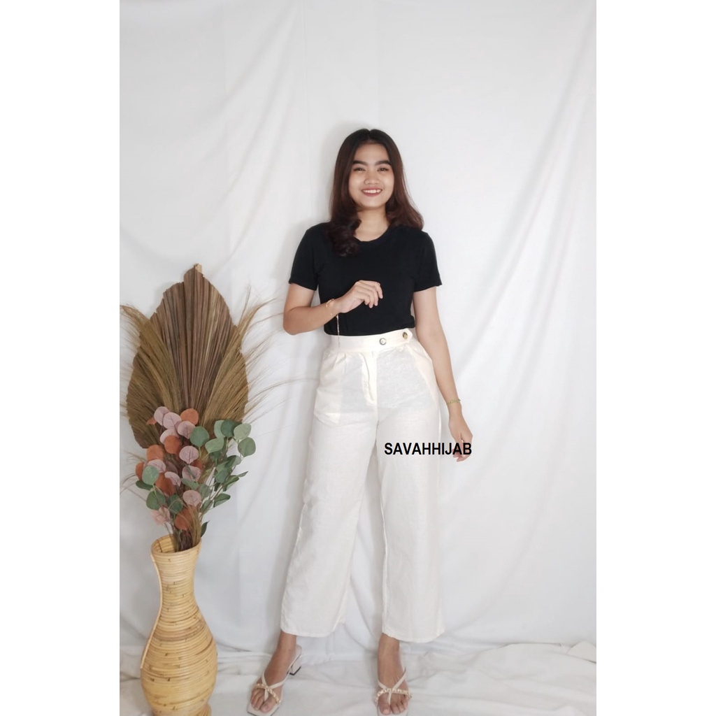 CELANA KULOT SIDE BUTTON/CELANA HIGHWAIST/CELANA KULOT