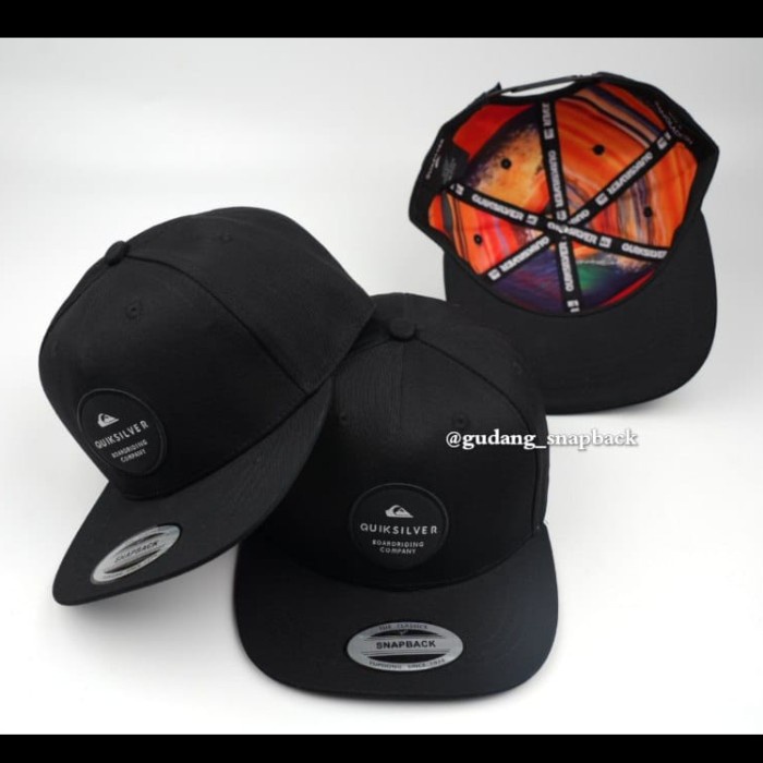 Topi Topi Snapback Quiksilver / Quiksilver Log Bulat Original Import / Hat