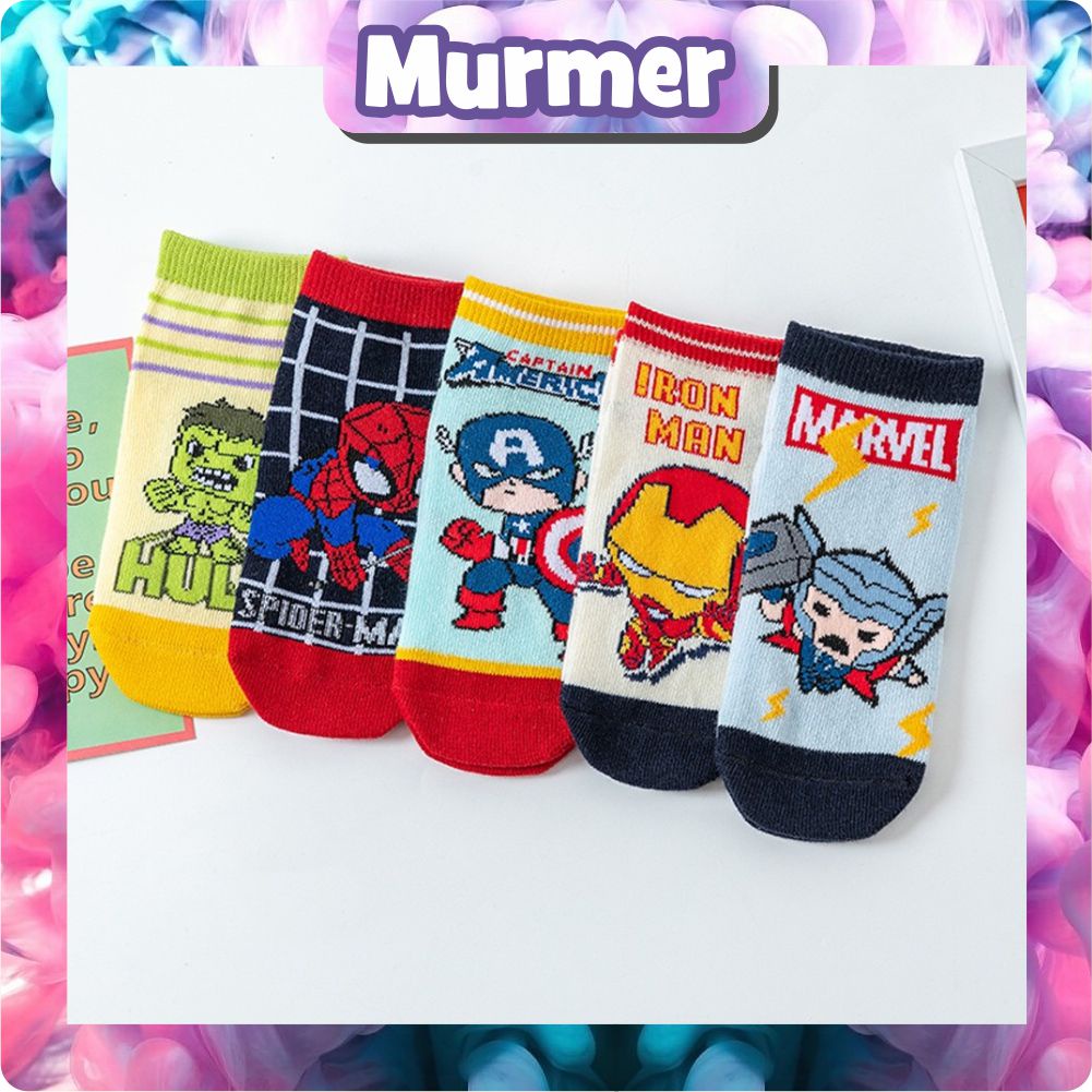 MurmerOfficial Kaos Kaki Anak Karakter Socks Anak Super Hero KK041