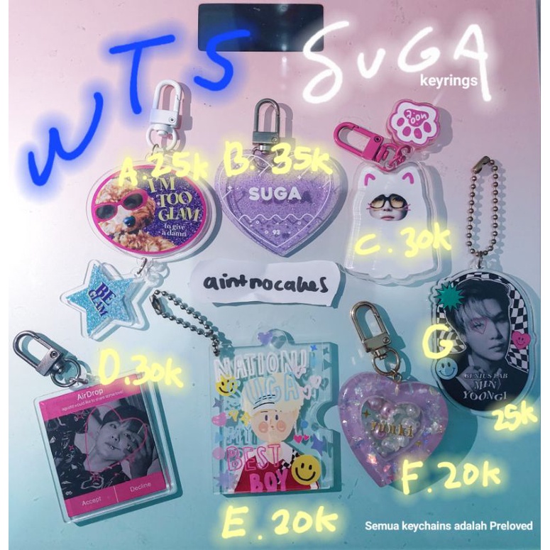 BTS suga keyring / Yoongi keychain [Preloved]
