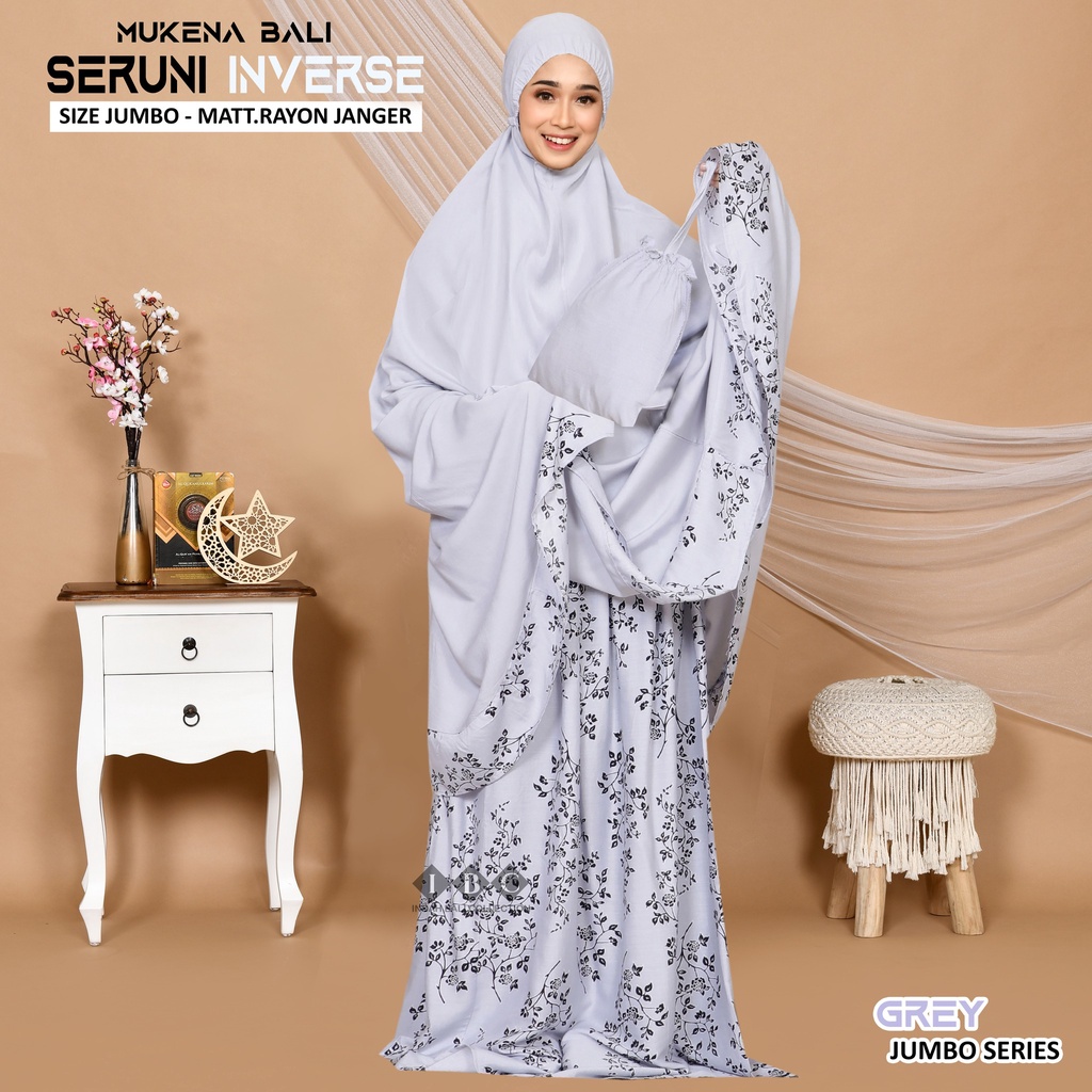 Mukena Bali seruni Jumbo-grey invers