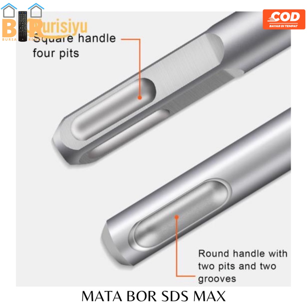 Sds Max Mata Bor Bobok Tembok Pahat Beton Hammer Drill 150MM Concrete Drill Bit
