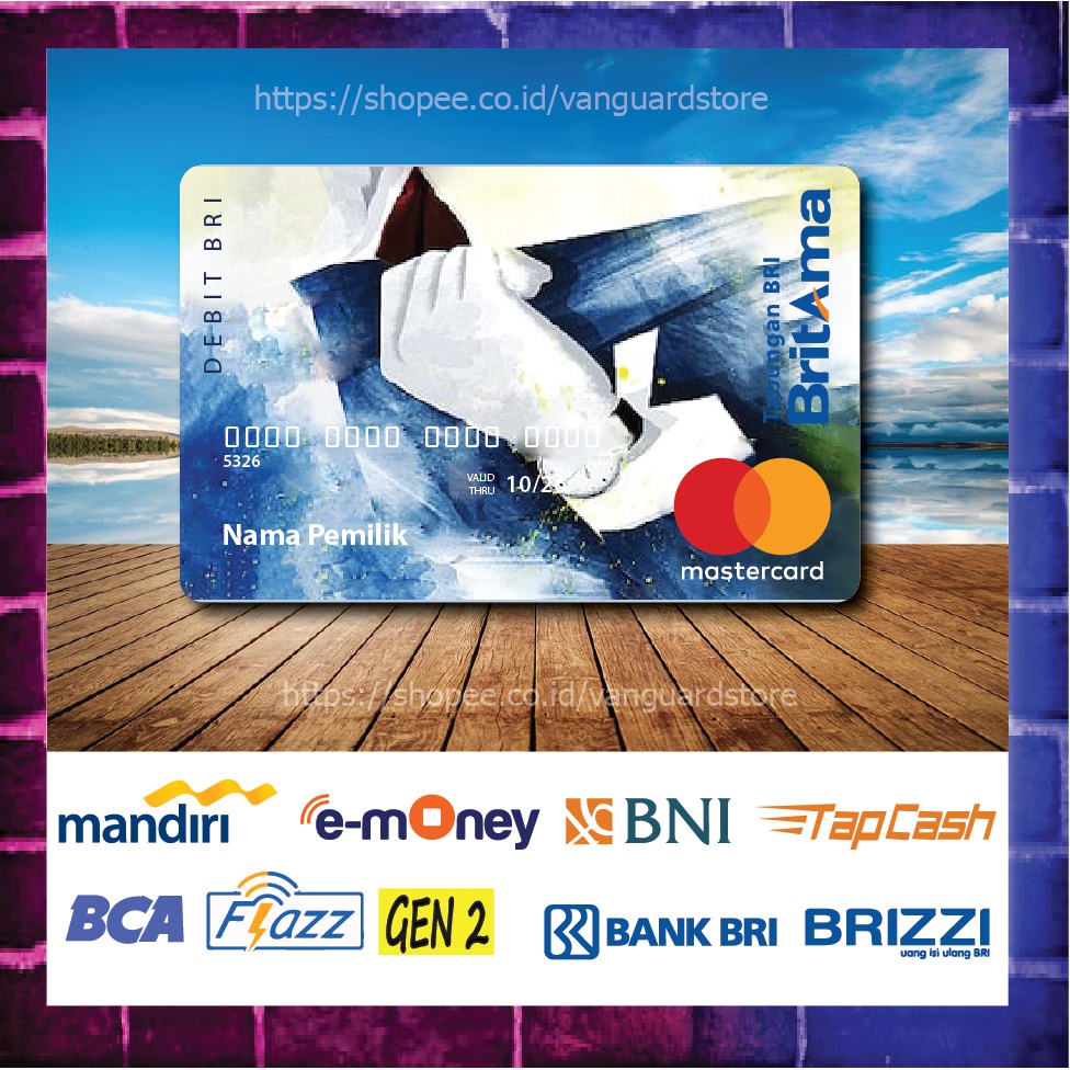 KARTU E MONEY E TOLL KARTU MASTERCARD 2 DEBIT CREDIT EMONEY MANDIRI FLAZZ BCA BNI TAPCASH BRIZZI BRI - 1 SISI