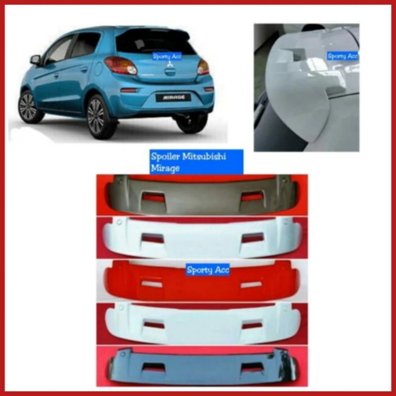 Spoiler Sayap Mobil Mirage Tanpa Lampu