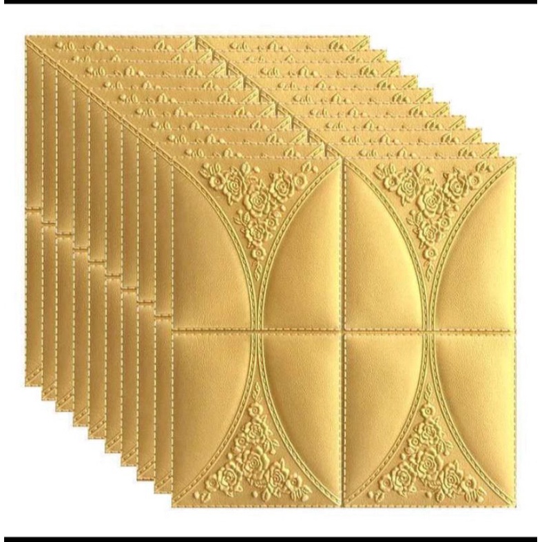 Wallpaper Dinding 3D Foam Motif Oval Premium Tebal 6MM