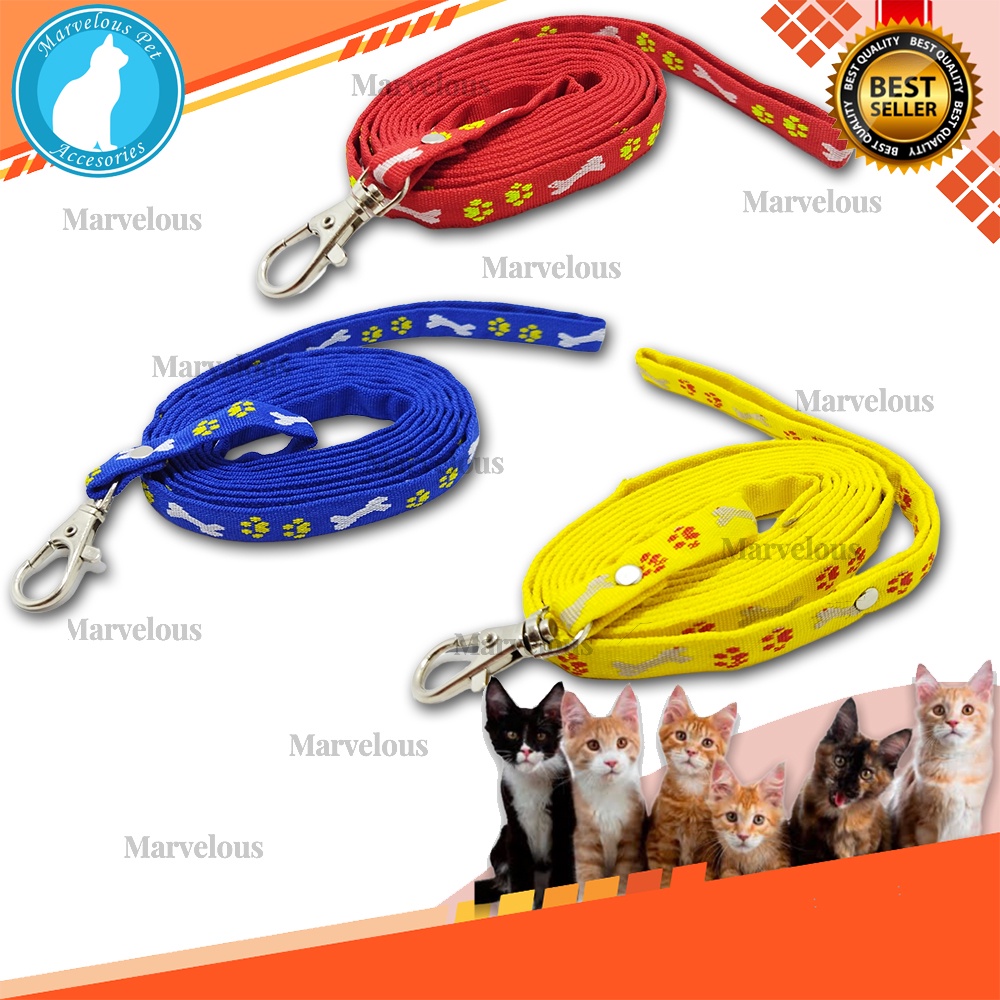 Tali Kucing Motif Tulang Panjang 2 meter Bahan Tebal ( Tali Tuntun Kucing )