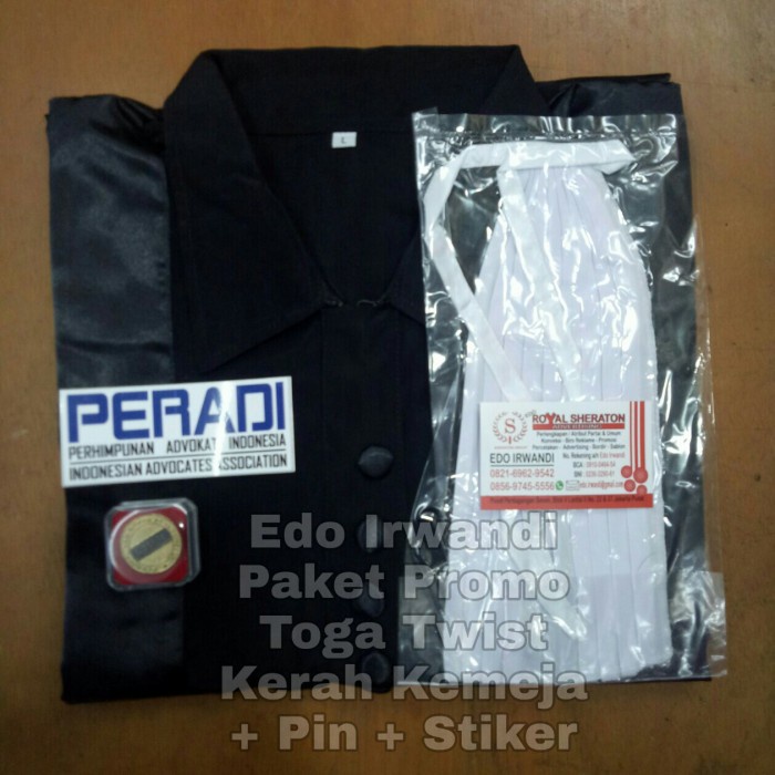 TOGA ADVOKAT PENGACARA JAKSA TWIST GRATIS STIKER PIN PERADI
