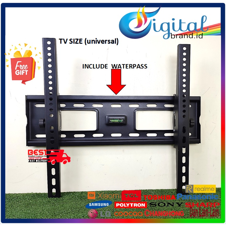 Garansi COCOKI!! Bracket TV LED 32 s/d 60 inch (ada Waterpass) UNIVERSAL IMPORT PRODUCT KOKOH &amp; BERKUALITAS