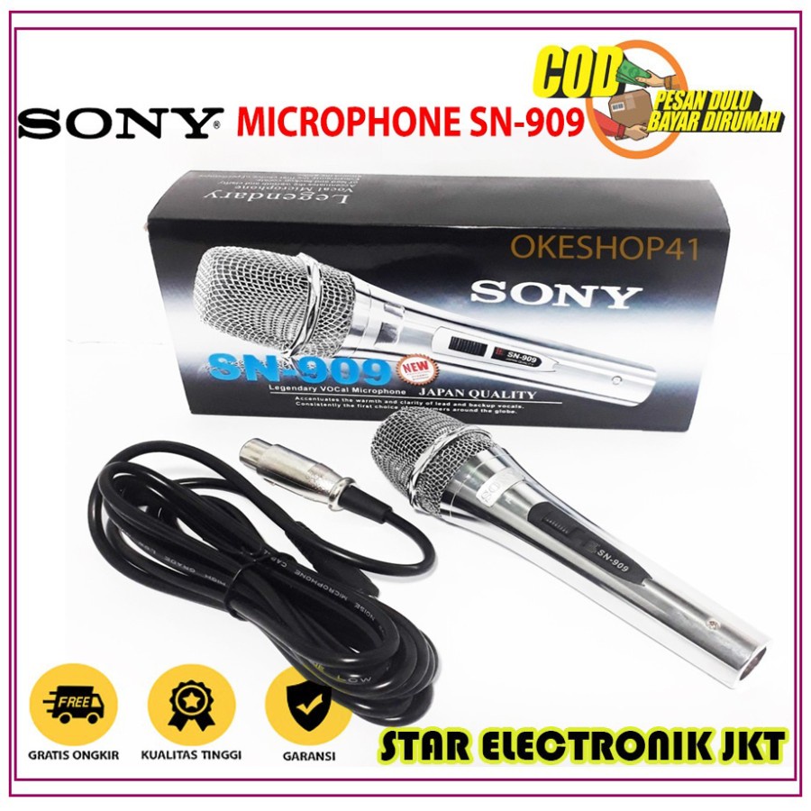 MIC SONY SN-909 - MICROPHONE KABEL SONY - MIC KABEL SONY
