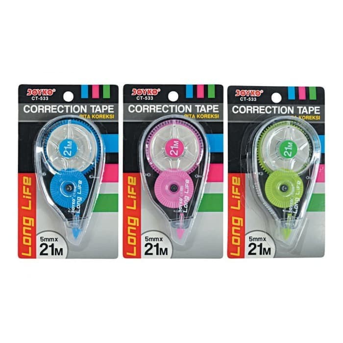 

Tipex Tipe-X Correction Tape / Pita Koreksi Joyko CT-533( 21m) / (1pcs)