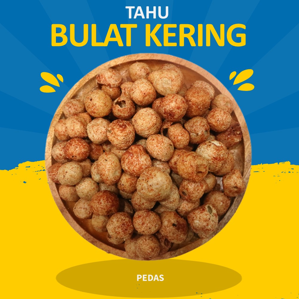 

Tahu Bulat Kering Crispy Pedas 500gr