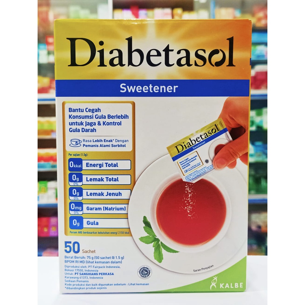 Diabetasol Sweetener isi 50pcs - Pemanis Gula diabetes