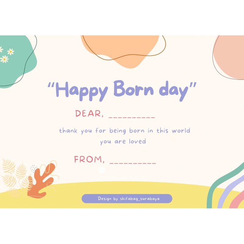 

Thank You card (TULIS NAMA FROM& DEAR DI KOMENTAR)