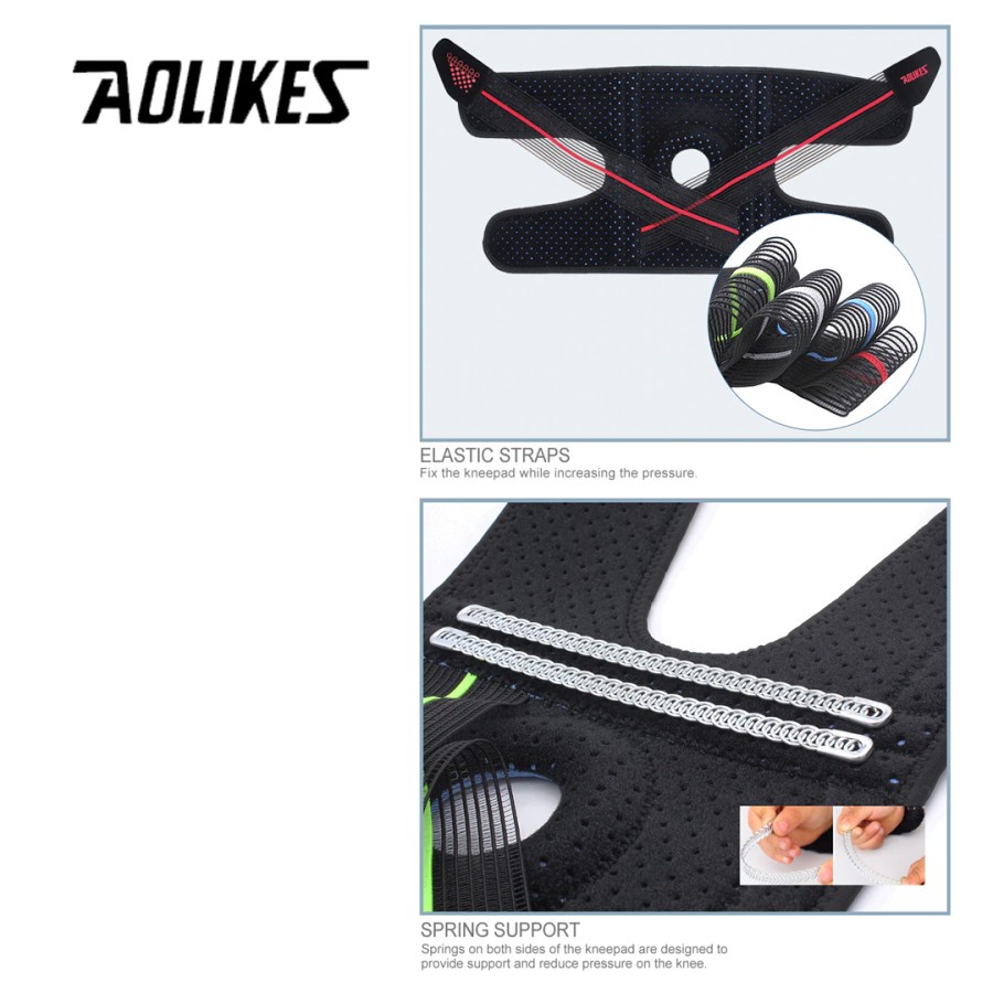 (COD) AOLIKES 7909 Knee Support Knee Pad Pelindung Lutut - Deker